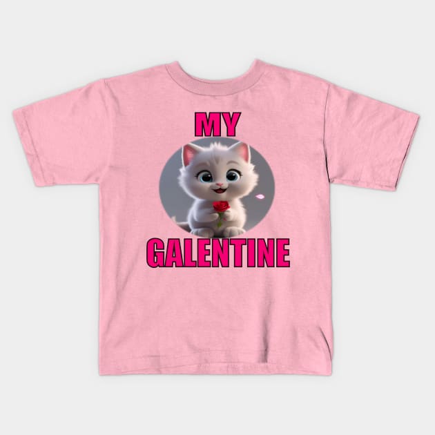 My galentines kitten Kids T-Shirt by sailorsam1805